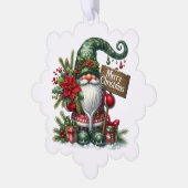 Christmas Gnome Paper Ornament Kaart (Links)