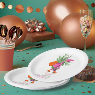 Christmas Gnome Paper Plates – Festive Holiday  Papieren Bordje