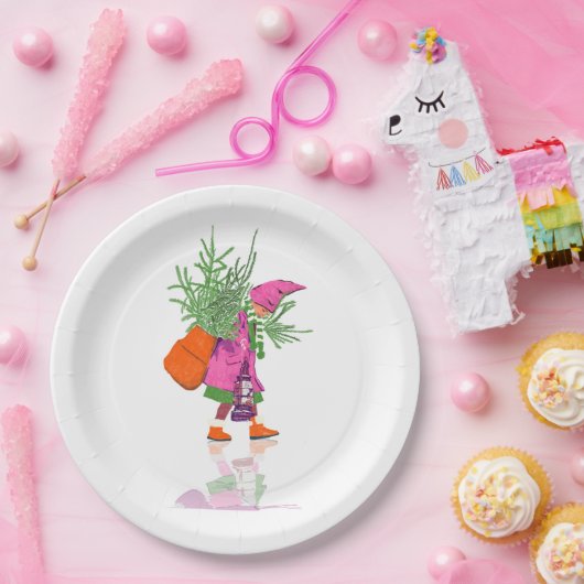 Christmas Gnome Paper Plates – Festive Holiday Papieren Bordje (Feest)