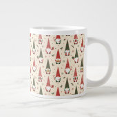 Christmas Gnome Party Pattern Grote Koffiekop (Rechts)