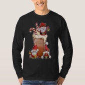 Christmas Gnome Red Buffalo Plaid Gnome Hot Cocoa T-shirt (Voorkant)
