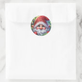 Christmas Gnome Ronde Sticker (Tas)