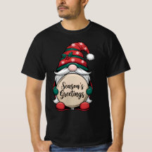 Christmas Gnome Season's Greetings Plaque T-shirt
