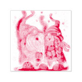 Christmas Gnome Self-inkting Stamp Zelfinktende Stempel (Design)