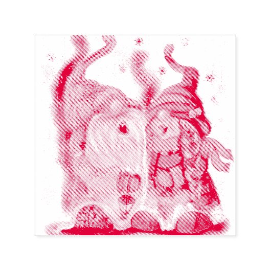 Christmas Gnome Self-inkting Stamp Zelfinktende Stempel (Design)
