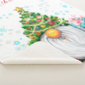 Christmas Gnome Sherpa Blanket Deken (3/4)
