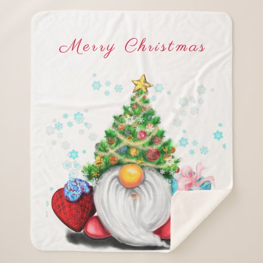 Christmas Gnome Sherpa Blanket Sherpa Deken (Voorkant)