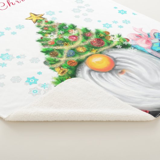 Christmas Gnome Sherpa Blanket Sherpa Deken (3/4)