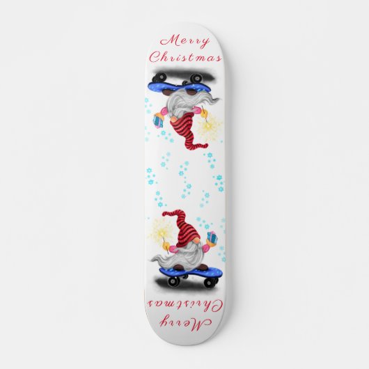 Christmas Gnome Skateboard (Voorkant)