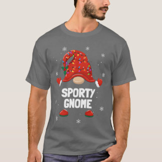Christmas Gnome Sporty Gnome Family Christmas retr T-shirt