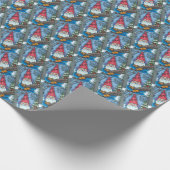 CHRISTMAS GNOME, SQUIRREL, WOODPECKER EN CARDINAL CADEAUPAPIER (Hoek)