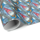 CHRISTMAS GNOME, SQUIRREL, WOODPECKER EN CARDINAL CADEAUPAPIER (Rol Hoek)