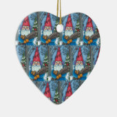 CHRISTMAS GNOME, SQUIRREL, WOODPECKER EN CARDINAL KERAMISCH ORNAMENT (Rechts)