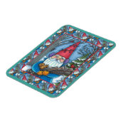 CHRISTMAS GNOME, SQUIRREL, WOODPECKER EN CARDINAL MAGNEET (Linkerzijde)