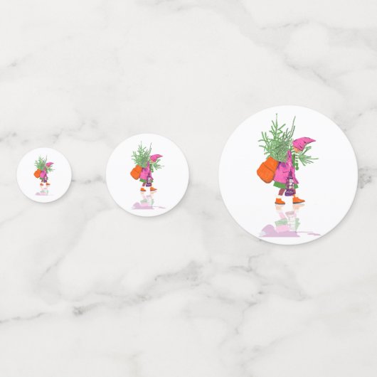 Christmas Gnome Table Confetti – Festive Holiday (Achterkanten)