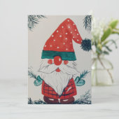 Christmas Gnome Waterverf Kaart (Staand voorkant)