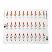 Christmas Gnome Whimsical Fonts Retouradres Etiket (Full Sheet)