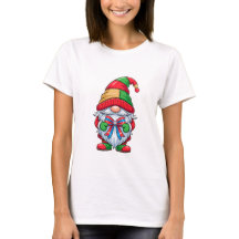 Christmas Gnome with Bow Colorful Holiday 