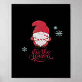 Christmas Gnome With Candycane Poster (Voorkant)