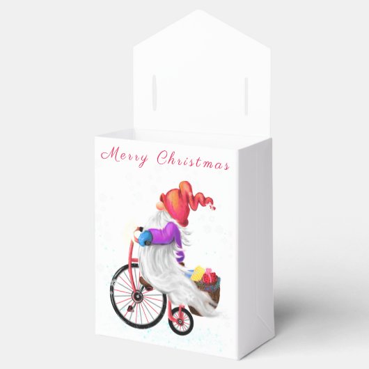 Christmas Gnome with Gifts Favor Box Bedankdoosjes (Geopend)