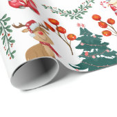 Christmas gnome wrapping paper Scandinavian  Cadeaupapier (Rol Hoek)