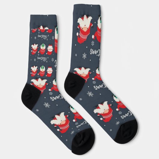 "CHRISTMAS GNOMES" Duurzame Premium Crew Sock Sokken (Rechts)