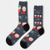 "CHRISTMAS GNOMES" Duurzame Premium Crew Sock Sokken (Links)