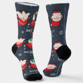 "CHRISTMAS GNOMES" Duurzame Premium Crew Sock Sokken (Gebogen)