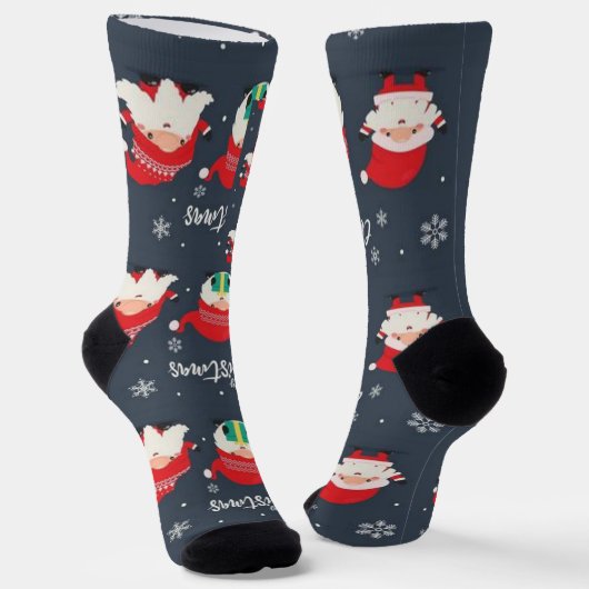 "CHRISTMAS GNOMES" Duurzame Premium Crew Sock Sokken (Gebogen)