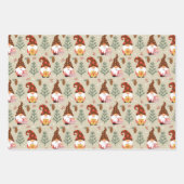 Christmas Gnomes Gift Pattern Inpakpapier Vel (Voorkant)