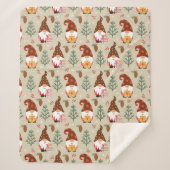 Christmas Gnomes Gift Pattern Sherpa Deken (Voorkant)