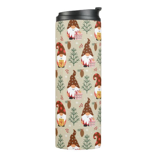 Christmas Gnomes Gift Pattern Thermosbeker (Gedraaid links)
