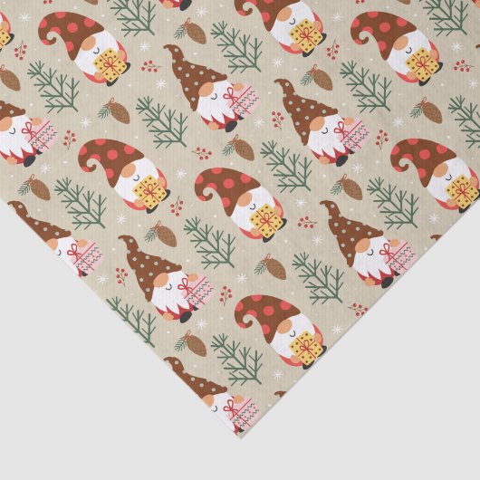 Christmas Gnomes Gift Pattern Tissuepapier (Detail)