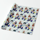 CHRISTMAS GNOMES IN DE SNEE CADEAUPAPIER (Uitgerold)