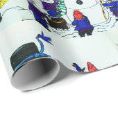 CHRISTMAS GNOMES IN DE SNEE CADEAUPAPIER (Rol Hoek)