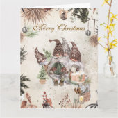 Christmas gnomes kaart (Gele Bloem)