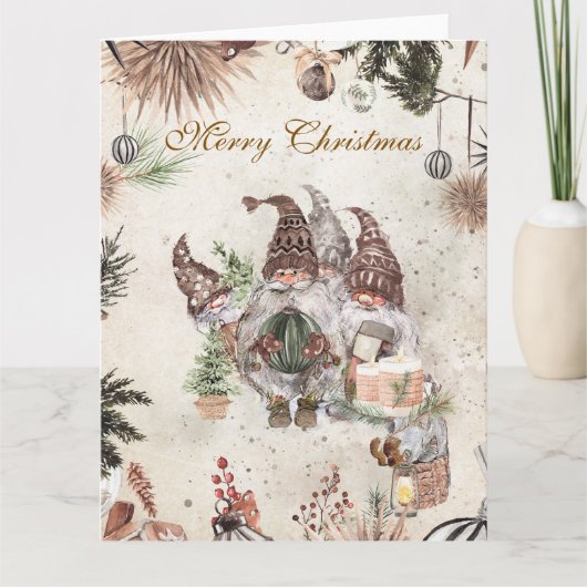 Christmas gnomes kaart (Voorkant)