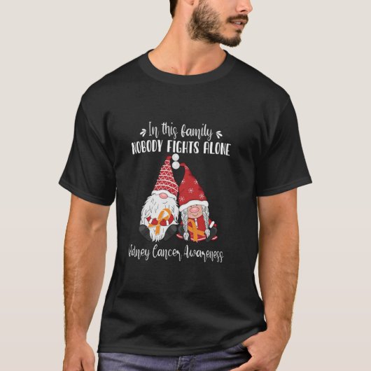 Christmas Gnomes Kidney Cancer Awareness  T-shirt (Voorkant)