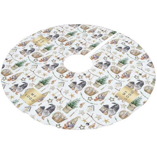 Christmas gnomes nordic farm business logo kerstboom rok (Gekanteld)