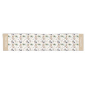 Christmas gnomes nordic farmhouse style beige korte tafelloper (Horizontaal)