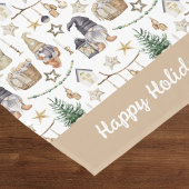 Christmas gnomes nordic farmhouse style beige korte tafelloper
