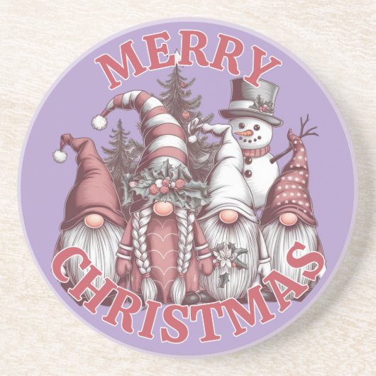 Christmas Gnomes Onderzetter (Voorkant)