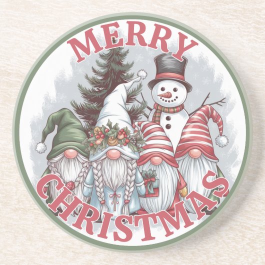 Christmas Gnomes Onderzetter (Voorkant)