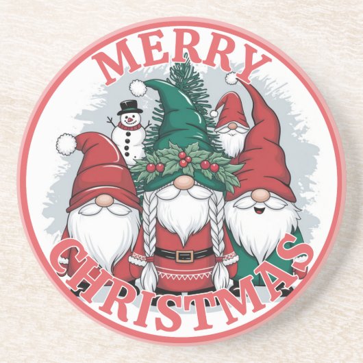 Christmas Gnomes Onderzetter (Voorkant)