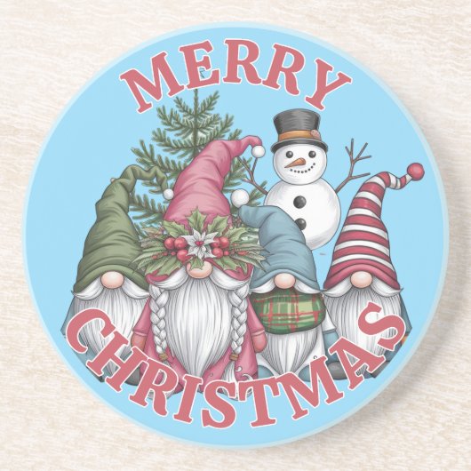 Christmas Gnomes Onderzetter (Voorkant)