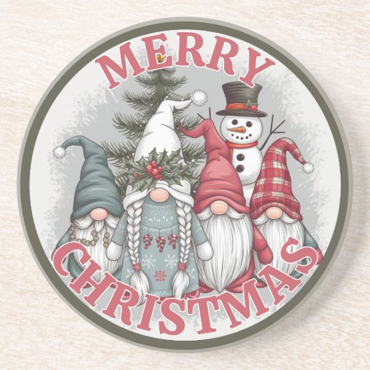 Christmas Gnomes Onderzetter (Voorkant)