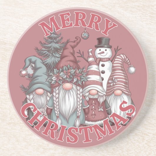 Christmas Gnomes Onderzetter (Voorkant)