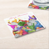 Christmas Gnomes Paper Onderzetter (Schuin)