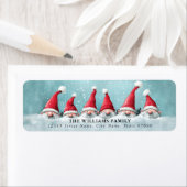 Christmas Gnomes Retour Adreslabels Etiket (Insitu)