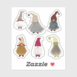 Christmas Gnomes sticker pack<br><div class="desc">Christmas Gnomes stickers hebben zes verschillende kabouters in zes verschillende outfits (kunst van Shelley Winters Design). Elk met een speciale persoonlijkheid :)</div>
